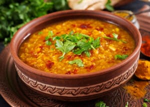 Curry de lentilles corail à la noix de coco